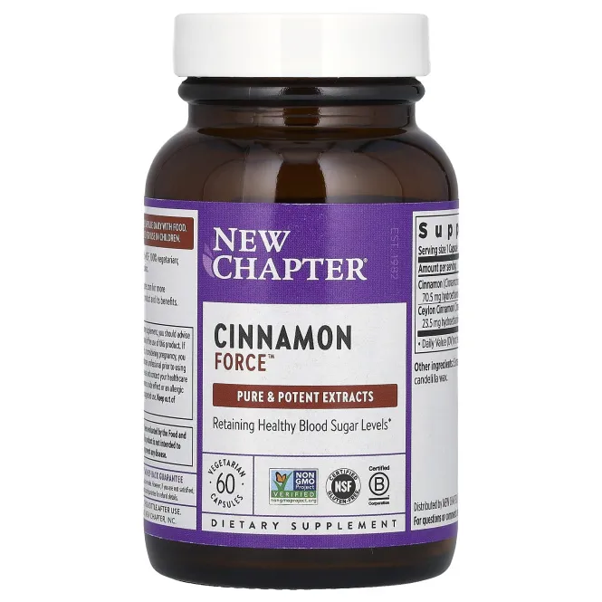 New Chapter, Сила корицы, 60 вегетарианских капсул