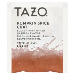 TAZO, Black Tea, чай с тыквенными специями, 20 чайных пакетиков, 50 г (1,76 унции)