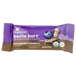 Happy Family Organics, HappyTot®, Bestie Bars™, арахисовая паста и голубика, 5 батончиков по 21 г (0,74 унции)