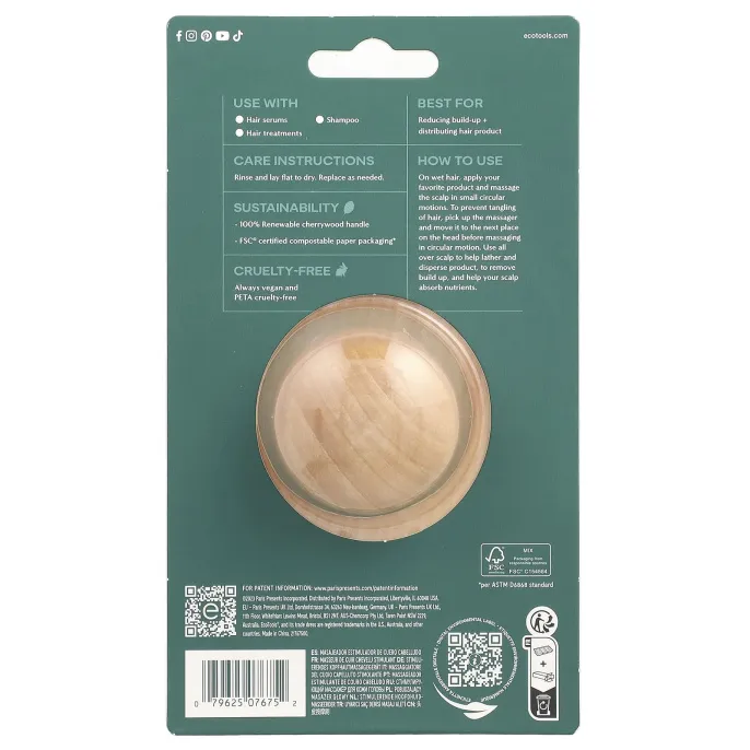 EcoTools, Стимулирующий массажер для кожи головы, 1 шт.