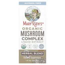 MaryRuth's, жидкий экстракт органического комплекса грибов, без спирта, 1200 мг, 30 мл (1 жидк. унция)