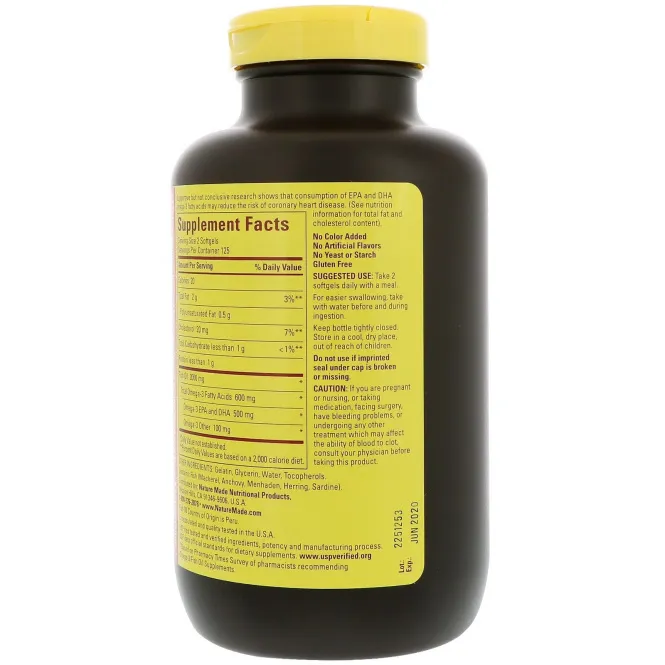 Nature Made, Fish Oil, 1,000 mg, 250 Softgels