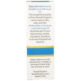 Russell Organics, Масло маракуйи, 2 жидких унции (60 мл)