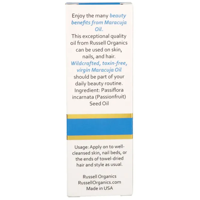 Russell Organics, Масло маракуйи, 2 жидких унции (60 мл)