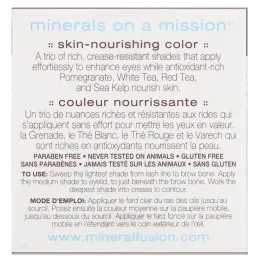 Mineral Fusion, Трио теней для век с нежными оттенкам, 3 г