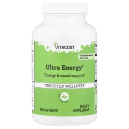 Vitacost, Ultra Energy, добавка с пчелиной пыльцой и маточным молочком для заряда энергии, 270 капсул
