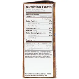 Nature's Bakery, Безглютеновый батончик из инжира, черника, 6 двойных упаковок, по 2 унц. каждый