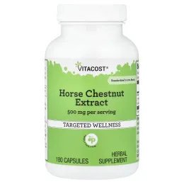 Vitacost, экстракт конского каштана, 180 капсул