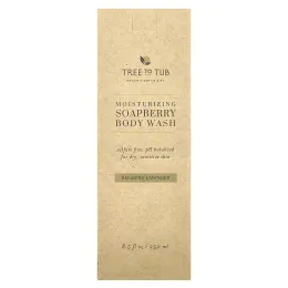Tree To Tub, увлажняющий гель-мыло для душа с мыльным деревом, без сульфатов, сбалансированный уровень pH, для сухой и чувствительной кожи, лаванда, 250 мл (8,5 жидк. унции)