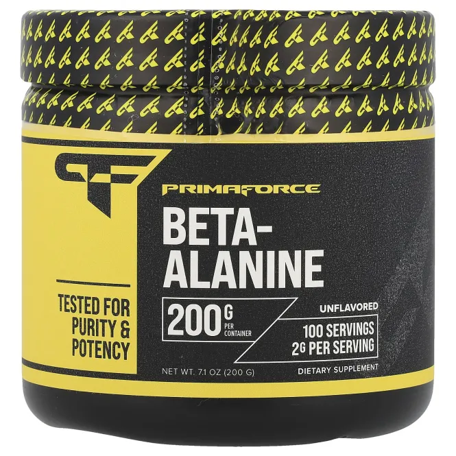 Primaforce, Бета-аланин, Без ароматизаторов, 200 г