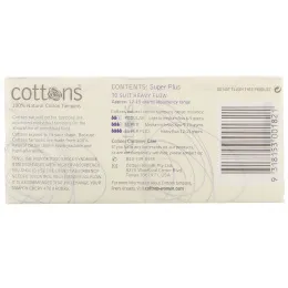 Cottons, Тампоны из 100% чистого хлопка, Super Plus, без запаха, 16 штук