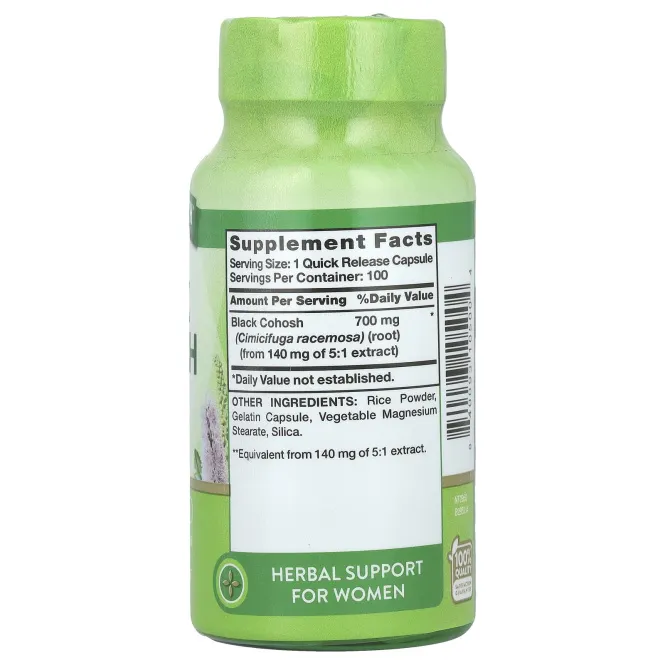 Nature's Truth, Черный кохош, 700 мг, 100 капсул быстрого высвобождения