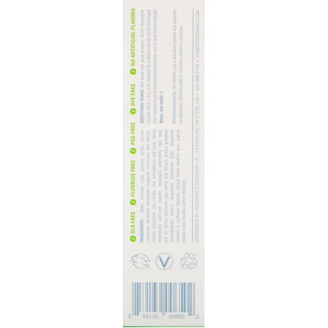 Schmidt's, Tooth + Mouth Paste, Coconut + Lime, 4.7 oz (133 g)