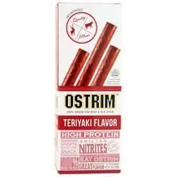 Protos Foods, Ostrim - 100% Говядина на травяном корме и лосиные палочки Терияки 10 упаковок