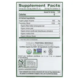 Traditional Medicinals, Herbal Teas, органический лимонный имбирь, без кофеина, 16 чайных пакетиков, 32 г (1,13 унции)