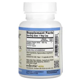 Eclectic Institute, Лопух, сырой, 500 мг, 90 вегетарианских капсул без ГМО