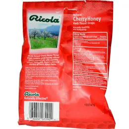 Ricola, Натуральная продукция, Растительные леденцы для горла со вкусом вишни и меда, 24 леденца