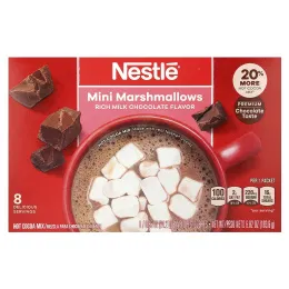 Nestle Hot Cocoa Mix, Мини-зефир, насыщенный молочный шоколад, 8 пакетиков, 24,2 г (0,85 унции)