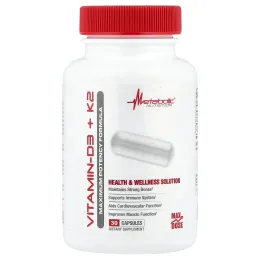 Metabolic Nutrition, витамины D3 и К2, 30 капсул