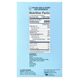 KiZE Life Changing Bar, овсяные батончики с шоколадной крошкой, 10 батончиков по 43 г (1,5 унции)