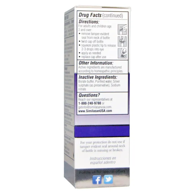 Similasan, Глазные капли от аллергии, 10 мл / 0.33 жидких унций