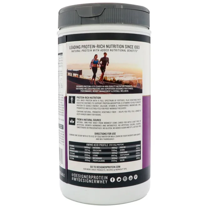 Designer Protein, Designer Whey, натуральный 100%-ный сывороточный белок, двойной шоколад, 908 г (2 фунта)