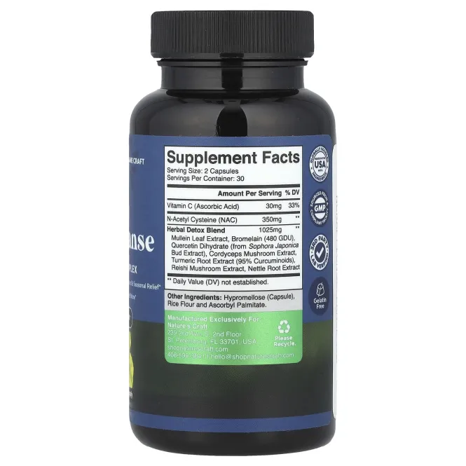 Nature's Craft, Lung Cleanse, 60 капсул