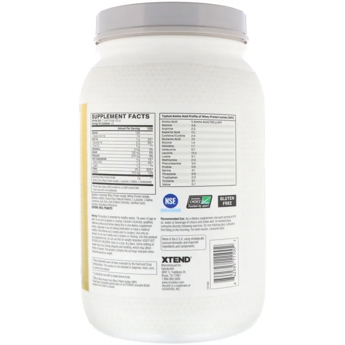 Scivation, Xtend Pro, сывороточный изолят со вкусом пасты из печенья, 1.77 фунтов (805 г)