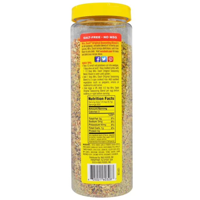 Mrs. Dash, Оригинальная смесь приправ, без соли, 21 унция (595 г)