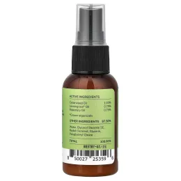 Kin+Kind, Flea + Tick Prevent!, спрей для защиты собак и кошек на растительной основе, лемонграсс, 30 мл (1 жидк. унция)