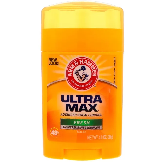 Arm & Hammer, UltraMax, твердый дезодорант-антипреспирант, свежий, 28 г