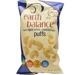 Earth Balance, Веганские хлопья, со вкусом выдержанного белого чеддера, 4 унции (113 г)