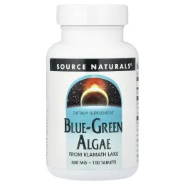 Source Naturals, сине-зеленые водоросли, 500 мг, 100 таблеток
