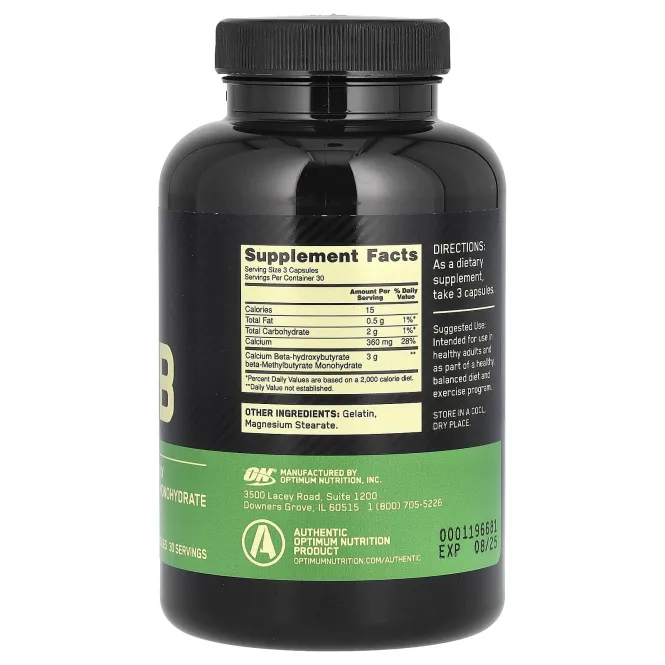 Optimum Nutrition, HMB 1000 Caps, 90 капсул