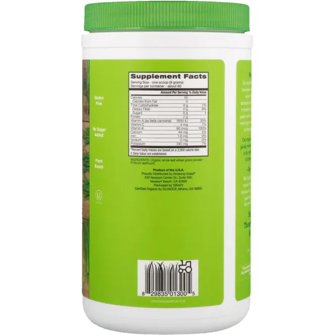 Amazing Grass, Органические листья пшеницы, 480 г