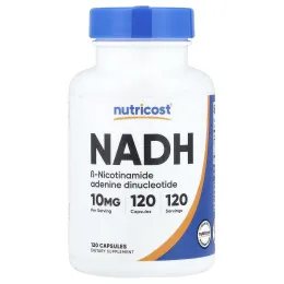 Nutricost, НАДН, 10 мг, 120 капсул