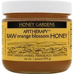 Honey Gardens, Apitherapy Сырой мед из цветов апельсина 16 унций