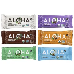 Aloha, Organic Protein Bars, Sampler Pack, 12 Bars, 1.98 oz (56 g) Each