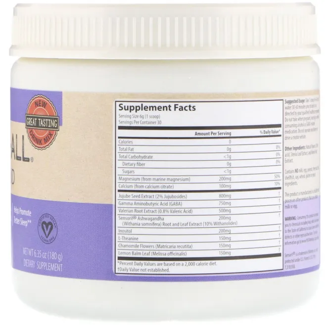 MRM, Relax-All Sleep Aid, Peach Tea, 6.35 (180 g)