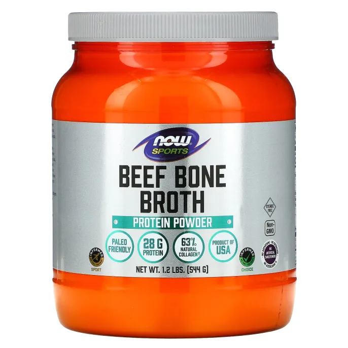 Now Foods, Говяжий костный бульон, 1,2 фунта (544 г)