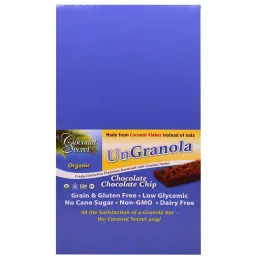 Coconut Secret, Батончик Ungranola, Органическая Крошка Шоколадного Шоколада, 12 батончиков, по 1,2 унции (34g) каждый