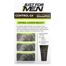 Just for Men, Control GX, шампунь для уменьшения седины, 118 мл (4 жидк. унц.)