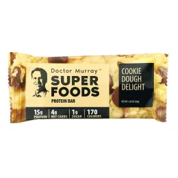 Dr. Murray's, Superfoods Protein Bars, Cookie Dough Delight, 12 Bars, 2.05 oz (58 g) Each