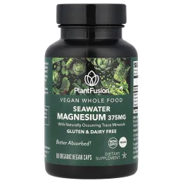 PlantFusion, Vegan SeaWater Magnesium, 60 органических веганских капсул