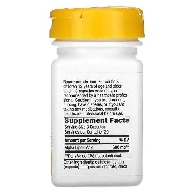 Nature's Way, Альфа-липоевая кислота, 600 мг, 60 капсул