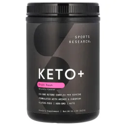 Sports Research, Keto Plus, фруктовый пунш, 315 г (11,1 унции)