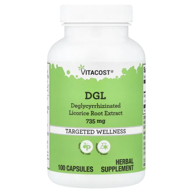 Vitacost, DGL, 735 мг, 100 капсул