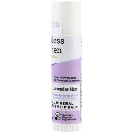 Goddess Garden, Organics, Natural Mineral Sunscreen Lip Balm, SPF 30, Lavender Mint, 0.15 oz (4 g)