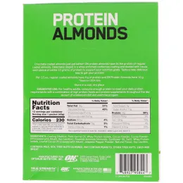 Optimum Nutrition, Богатый белком миндаль, Шоколад и халапеньо, 12 пакетов, 1,5 унц. (43 г) каждый
