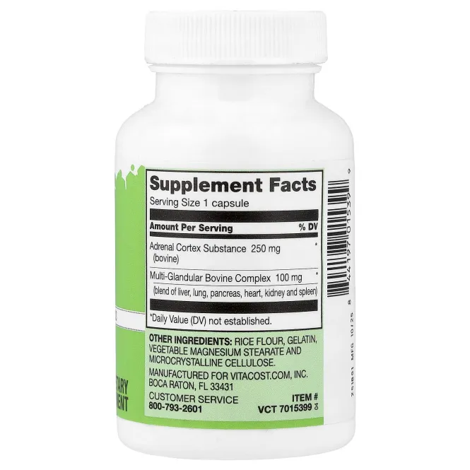 Vitacost, Adrenal Complex, 50 Capsules